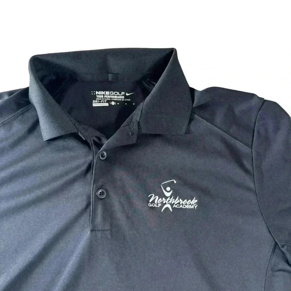 Nike Golf Tour Performance Dri-Fit Short Sleeve Golf Polo Shirt Men's M Black - Picture 11 of 13
